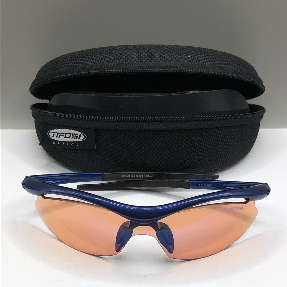 Tifosi Optics Slip T-1045 Wrap Sunglasses with Case and Extra Lens Sports Active